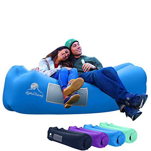 STEPIN Inflatable Lounger Air Sofa with Sunshade & Anti-Air Leaking Design,Best Inflatable Chairs for Beach Chair Camping Chair,Perfect Inflatable Couch for Camping Hiking Picnics Festivals 